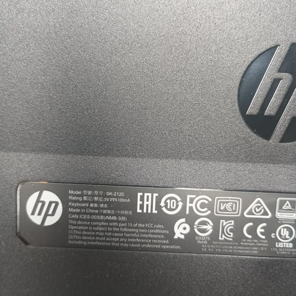 HP 803181-001 USB Slim Business Keyboard Black Wired QWERTY Windows Open Box
